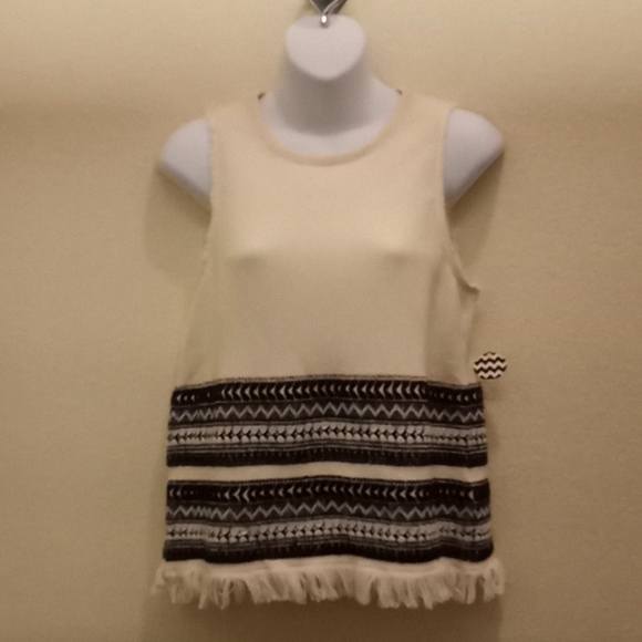 Madewell Aztec Printed Sleeveless Fringed Top - Picture 6 of 13
